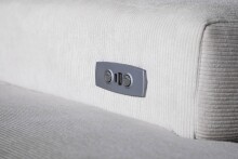 Polstergarnitur >Sally< Sitztiefen + Kopfetilverstellung, hellblau - 285x79x201cm (BxHxT)