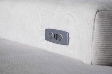 Polstergarnitur >Sally< Sitztiefen + Kopfetilverstellung, hellblau - 285x79x201cm (BxHxT)