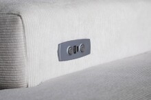 Polstergarnitur >Sally< Sitztiefen + Kopfetilverstellung, hellblau - 285x79x201cm (BxHxT)