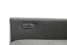 Polsterecke >Trouble< elektrische Relaxfunktion, mittelgrau - 251x81x165cm (BxHxT)