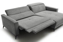 Polsterecke >Trouble< elektrische Relaxfunktion, mittelgrau - 251x81x165cm (BxHxT)