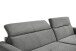 Polsterecke >Trouble< elektrische Relaxfunktion, mittelgrau - 251x81x165cm (BxHxT)