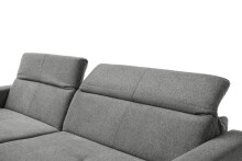 Polsterecke >Trouble< elektrische Relaxfunktion, silbergrau - 251x81x165cm (BxHxT)