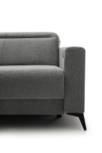 Polsterecke >Trouble< elektrische Relaxfunktion, silbergrau - 251x81x165cm (BxHxT)