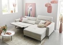 Polsterecke >Trouble< elektrische Relaxfunktion, silbergrau - 251x81x165cm (BxHxT)