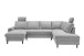 Wohnlandschaft >Pris<  U-Form, Funktionen, grau - 153x305x75x200 (LxBxHxT)