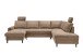 Wohnlandschaft >Pris<  U-Form, Funktionen, hellbraun - 153x305x75x200 (LxBxHxT)