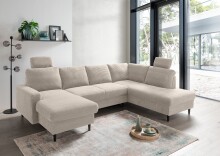 Wohnlandschaft >Pris< U-Form, Funktionenn, cord...