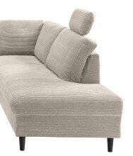 Wohnlandschaft >Pris< U-Form, Funktionenn, cord beige - 153x305x75x200 (LxBxHxT)