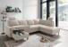 Wohnlandschaft >Pris< U-Form, Funktionenn, cord beige - 153x305x75x200 (LxBxHxT)