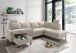 Wohnlandschaft >Pris< U-Form, Funktionenn, cord beige - 153x305x75x200 (LxBxHxT)