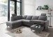Wohnlandschaft >Pris< U-Form, Funktionen, cord grau - 153x305x75x200 (LxBxHxT)