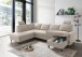Wohnlandschaft >Pris< U-Form, Funktionen, cord beige - 153x305x75x200 (LxBxHxT)