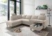 Wohnlandschaft >Pris< U-Form, Funktionen, cord beige - 153x305x75x200 (LxBxHxT)