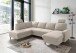 Wohnlandschaft >Pris< U-Form, Funktionen, cord beige - 153x305x75x200 (LxBxHxT)