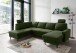 Wohnlandschaft >Pris< U-Form, Funktionen, cord Moosgrün - 153x305x75x200 (LxBxHxT)
