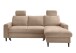 Ecksofa >Pris< Schlaffunktion, Stauraum, hellbraun - 234x88x147 (BxHxT)