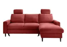 Ecksofa >Pris< Schlaffunktion, Stauraum, rot -...
