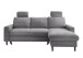 Ecksofa >Pris< Schlaffunktion, Stauraum, dunkelgrau - 234x88x147 (BxHxT)