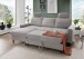 Ecksofa >Pris< Schlaffunktion, Stauraum, grau - 234x88x147 (BxHxT)