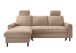 Ecksofa >Pris< Schlaffunktion, Stauraum, hellbraun - 234x88x147 (BxHxT)