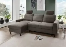 Ecksofa >Pris< Schlaffunktion, Stauraum, anthrazit...