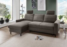 Ecksofa >Pris< Schlaffunktion, Stauraum, anthrazit...