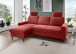 Ecksofa >Pris< Schlaffunktion, Stauraum, rot - 234x88x147 (BxHxT)