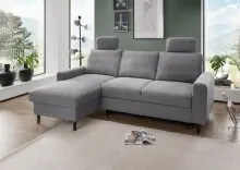 Ecksofa >Pris< Schlaffunktion, Stauraum, dunkelgrau...