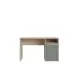 Schreibtisch >CAPAIA< in Riva Eicha Dekor / Salbei - 123,6x75,5x52,7cm (BxHxT)