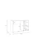 Schreibtisch >CAPAIA< in Riva Eicha Dekor / Salbei - 123,6x75,5x52,7cm (BxHxT)