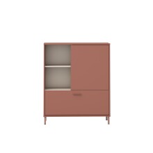 Kommode >MILLES< in Terrakotta - 103,9x124,8x41,5cm...