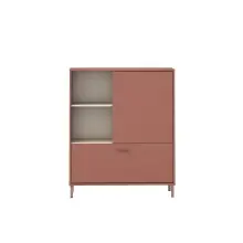 Kommode >MILLES< in Terrakotta - 103,9x124,8x41,5cm...