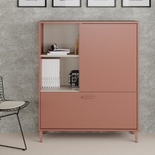 Kommode >MILLES< in Terrakotta - 103,9x124,8x41,5cm...