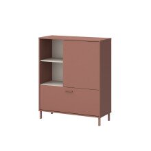 Kommode >MILLES< in Terrakotta - 103,9x124,8x41,5cm (BxHxT)