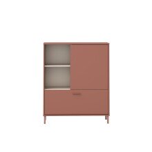 Kommode >MILLES< in Terrakotta - 103,9x124,8x41,5cm...