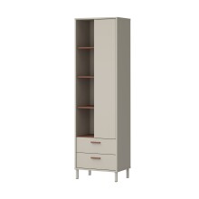 Regal >MILLES< in Sandfarbig - 58,9x201,6x41,5cm (BxHxT)