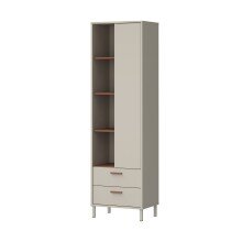 Regal >MILLES< in Sandfarbig - 58,9x201,6x41,5cm (BxHxT)