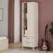 Regal >MILLES< in Sandfarbig - 58,9x201,6x41,5cm (BxHxT)