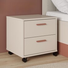 Nachtkommode >MILLES < in Sandfarbig -...