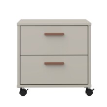 Nachtkommode >MILLES < in Sandfarbig - 48,9x48x41,5cm (BxHxT)