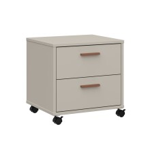 Nachtkommode >MILLES < in Sandfarbig - 48,9x48x41,5cm (BxHxT)