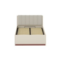 Bettgestell >MILLES < Lift-Lattenrost, Sandfarbig -...