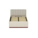 Bettgestell >MILLES < Lift-Lattenrost, Sandfarbig - 125,2x90,7x205,2cm (BxHxT)