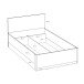 Bettgestell >MILLES < Lift-Lattenrost, Sandfarbig - 125,2x90,7x205,2cm (BxHxT)