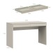 Schreibtisch >MILLES < in Sandfarbig - 124,8x77,3x53,1cm (BxHxT)