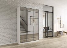 Drehtürenschrank >Acero< in Spiegel /...