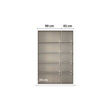 Drehtürenschrank >Acero< in Spiegel / alpinweiß - 136x210x41 (BxHxT)