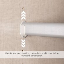 Drehtürenschrank >Acero< in grau metallic / Spiegel - 181x210x54 (BxHxT)