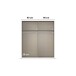 Drehtürenschrank >Acero< in grau metallic / Spiegel - 181x210x54 (BxHxT)